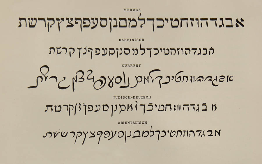 Various Hebrew scripts