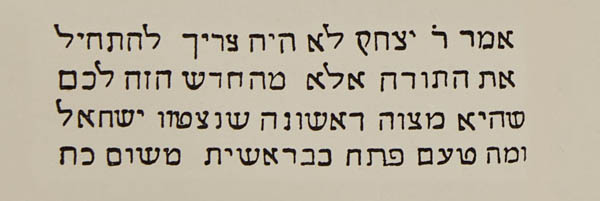 A small portion of Hebrew type