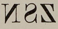 the letters NSZ mirrored